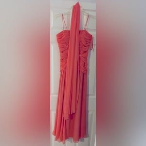 Willa Han Gorgeous Orange Mother of the Bride/Special Occasion Long Dress